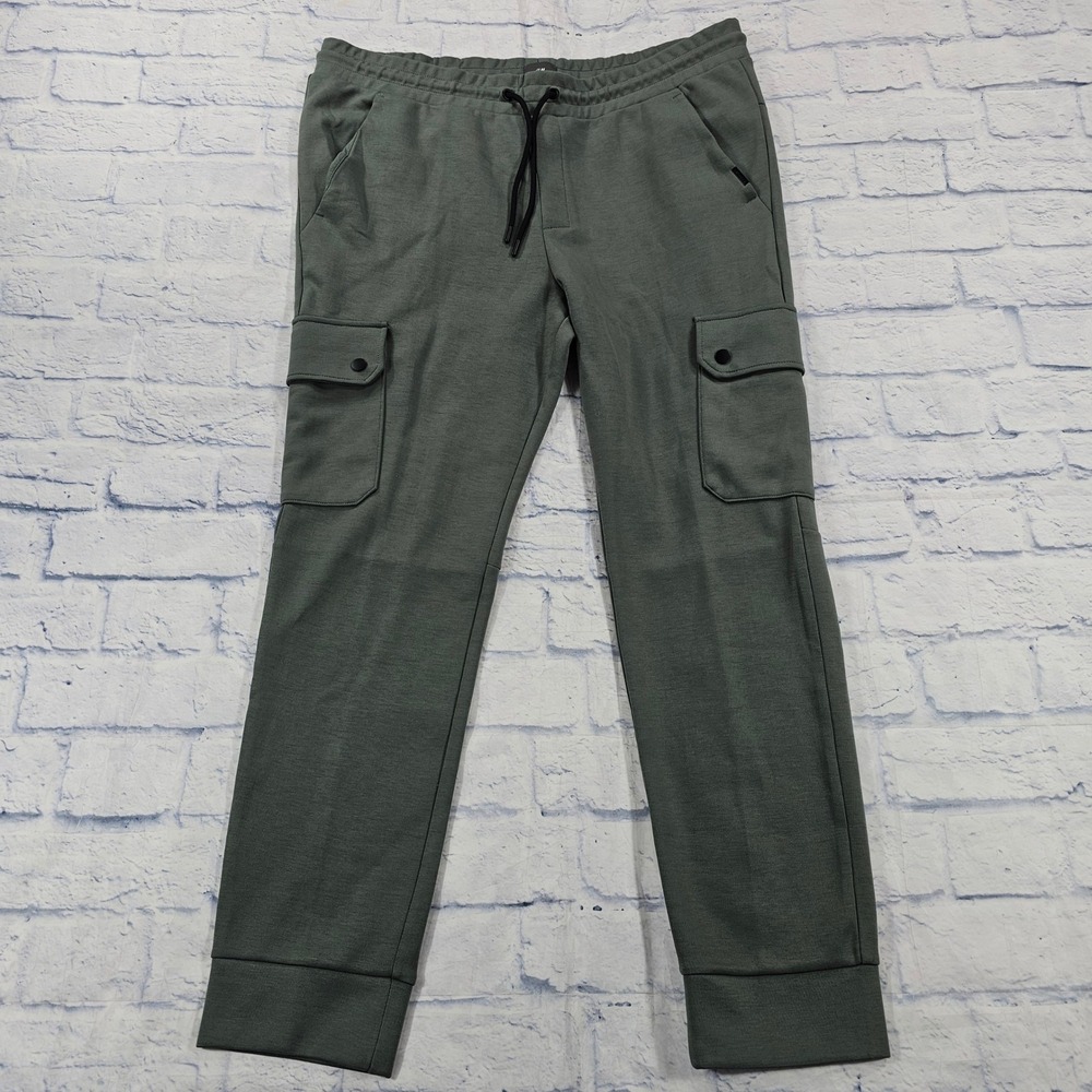 H&M Cargo Joggers MENS XL Olive Green Slim Fit Utility Streetwear Sweatpants